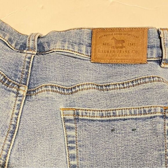 🛍️Lauren Jeans CO. Women’s Topered Leg Blue Jeans Petite Size 6P 💥 - Picture 4 of 8